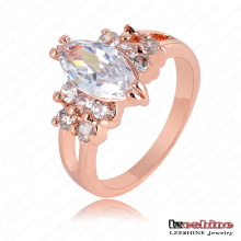 Brillante Rose oro plateado Zircon anillo de bodas (RIC0010-A)